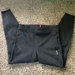 Spanx black skinny jeans tummy control